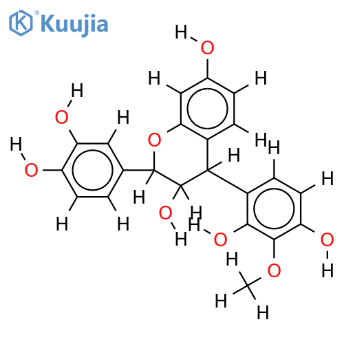 3''-Me ether-(2R,3S,4S)-3,3',4',7-Tetrahydroxy-4-(2,3,4-trihydroxyphenyl)flavan structure