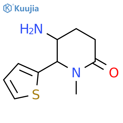 5-amino-1-methyl-6-(thiophen-2-yl)piperidin-2-one structure