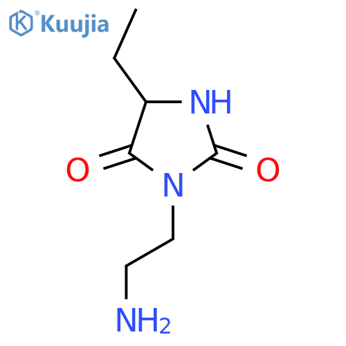 3-(2-Aminoethyl)-5-ethylimidazolidine-2,4-dione structure