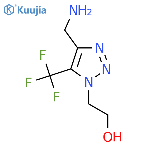 2-4-(aminomethyl)-5-(trifluoromethyl)-1H-1,2,3-triazol-1-ylethan-1-ol structure