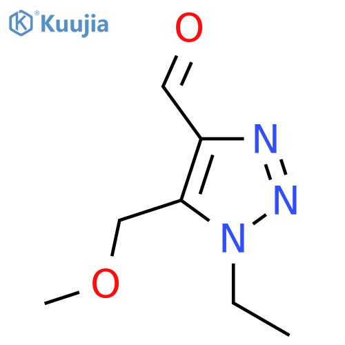 1-ethyl-5-(methoxymethyl)-1H-1,2,3-triazole-4-carbaldehyde structure