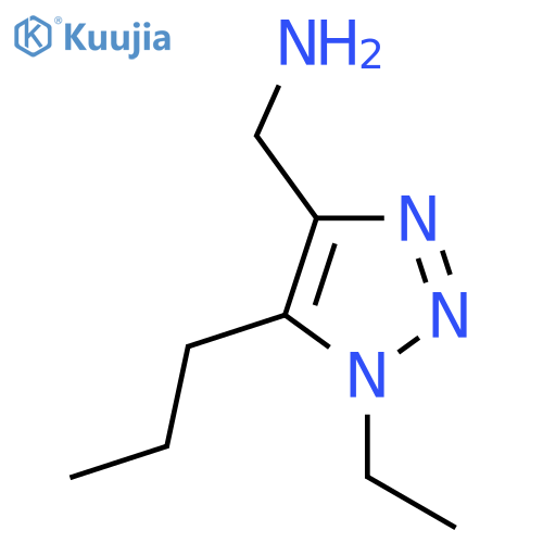 (1-ethyl-5-propyl-1H-1,2,3-triazol-4-yl)methanamine structure