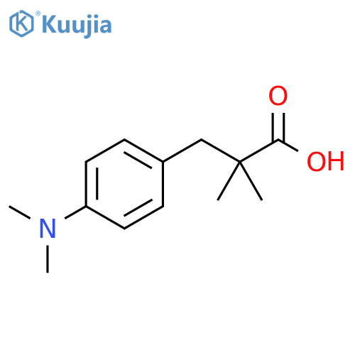 3-4-(dimethylamino)phenyl-2,2-dimethylpropanoic acid structure