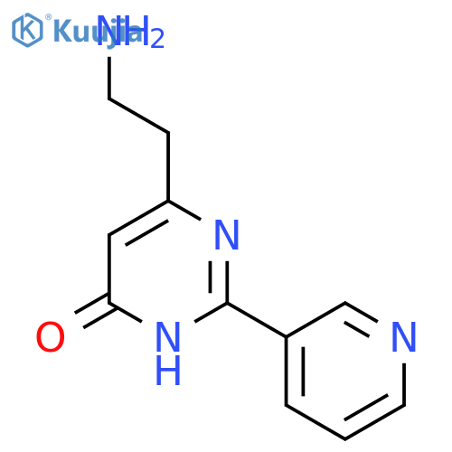 6-(2-aminoethyl)-2-(pyridin-3-yl)-3,4-dihydropyrimidin-4-one structure