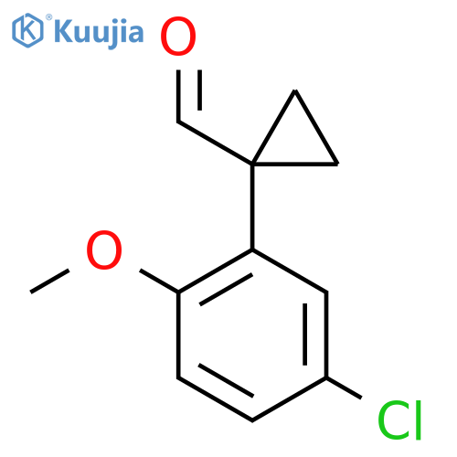 1-(5-chloro-2-methoxyphenyl)cyclopropane-1-carbaldehyde structure