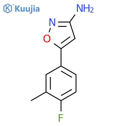 5-(4-Fluoro-3-methylphenyl)isoxazol-3-amine structure