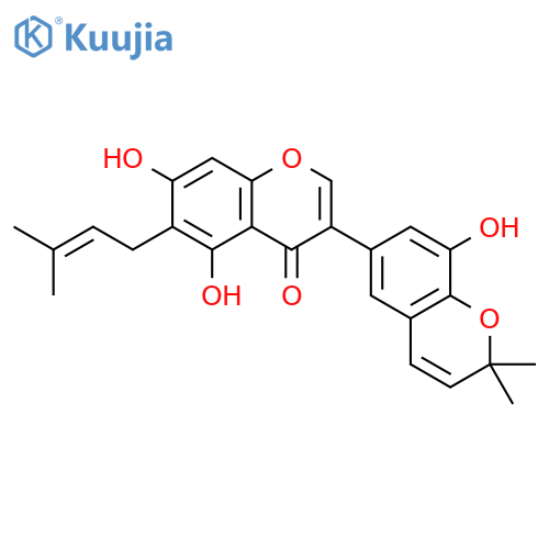 4H-1-Benzopyran-4-one,5,7-dihydroxy-3-(8-hydroxy-2,2-dimethyl-2H-1-benzopyran-6-yl)-6-(3-methyl-2-buten-1-yl)- structure