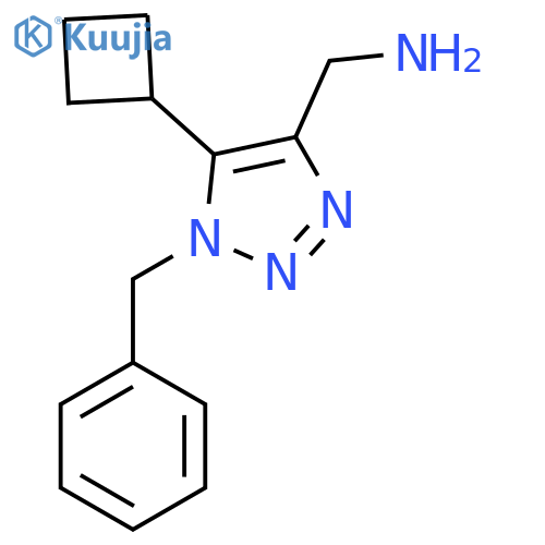 (1-benzyl-5-cyclobutyl-1H-1,2,3-triazol-4-yl)methanamine structure