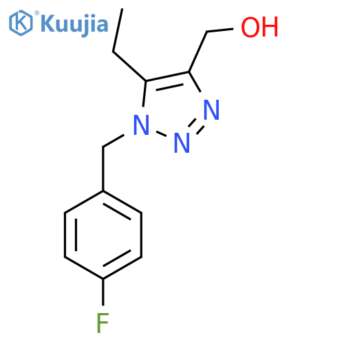 {5-ethyl-1-(4-fluorophenyl)methyl-1H-1,2,3-triazol-4-yl}methanol structure