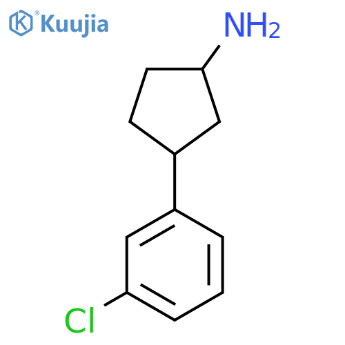 3-(3-Chlorophenyl)cyclopentan-1-amine structure