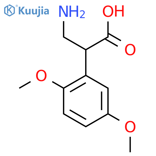 3-amino-2-(2,5-dimethoxyphenyl)propanoic acid structure