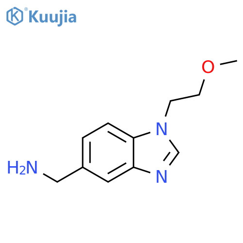 (1-(2-methoxyethyl)-1H-benzo[d]imidazol-5-yl)methanamine structure