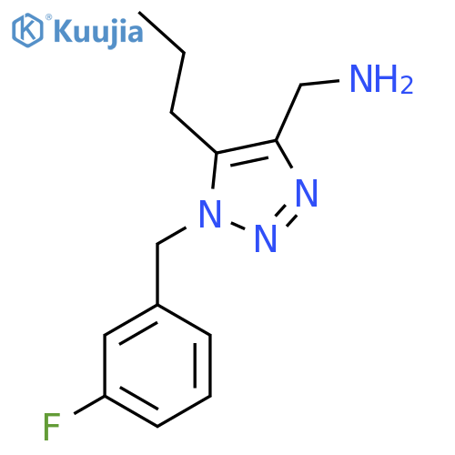 {1-(3-fluorophenyl)methyl-5-propyl-1H-1,2,3-triazol-4-yl}methanamine structure