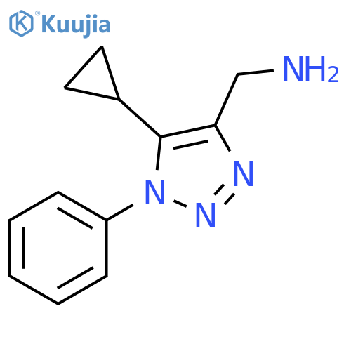 (5-cyclopropyl-1-phenyl-1H-1,2,3-triazol-4-yl)methanamine structure
