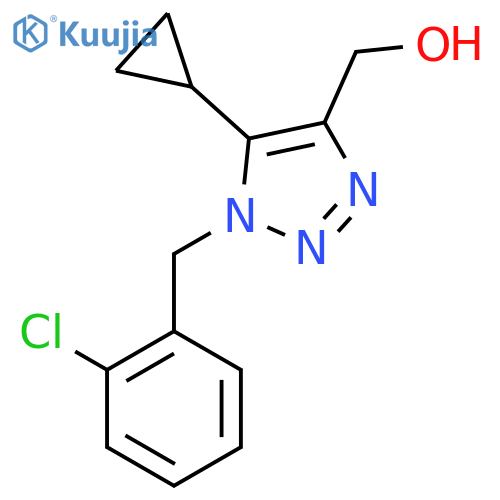 {1-(2-chlorophenyl)methyl-5-cyclopropyl-1H-1,2,3-triazol-4-yl}methanol structure