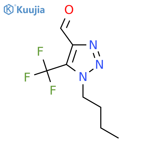 1-butyl-5-(trifluoromethyl)-1H-1,2,3-triazole-4-carbaldehyde structure