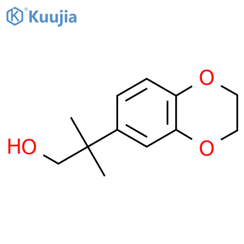 2-(2,3-dihydro-1,4-benzodioxin-6-yl)-2-methylpropan-1-ol structure