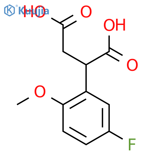 2-(5-fluoro-2-methoxyphenyl)butanedioic acid structure