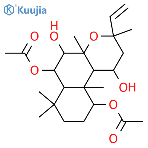 1H-Naphtho[2,1-b]pyran-1,5,6,10-tetrol,3-ethenyldodecahydro-3,4a,7,7,10a-pentamethyl-, 6,10-diacetate,(1R,3R,4aS,5S,6S,6aS,10R,10aS,10bS)- structure