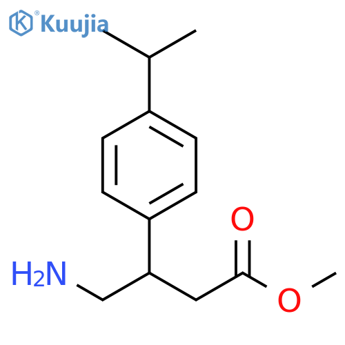 methyl 4-amino-3-4-(propan-2-yl)phenylbutanoate structure