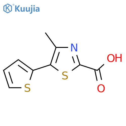 2-Thiazolecarboxylic acid, 4-methyl-5-(2-thienyl)- structure