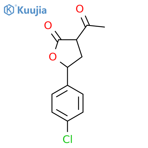 3-Acetyl-5-(4-chlorophenyl)dihydrofuran-2(3H)-one structure