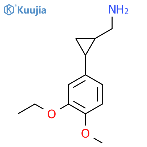 2-(3-ethoxy-4-methoxyphenyl)cyclopropylmethanamine structure