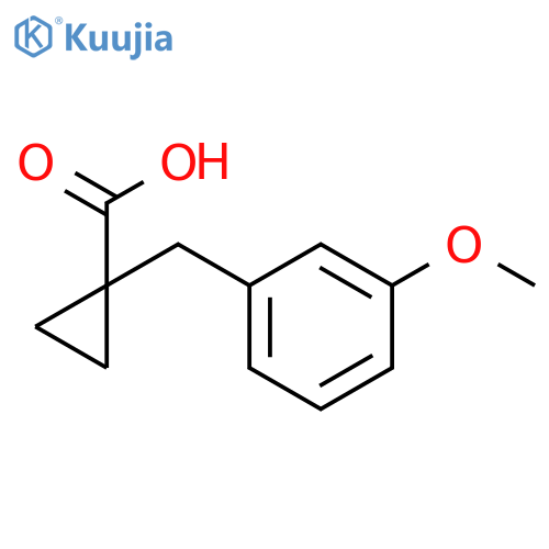 1-(3-methoxyphenyl)methylcyclopropane-1-carboxylic acid structure