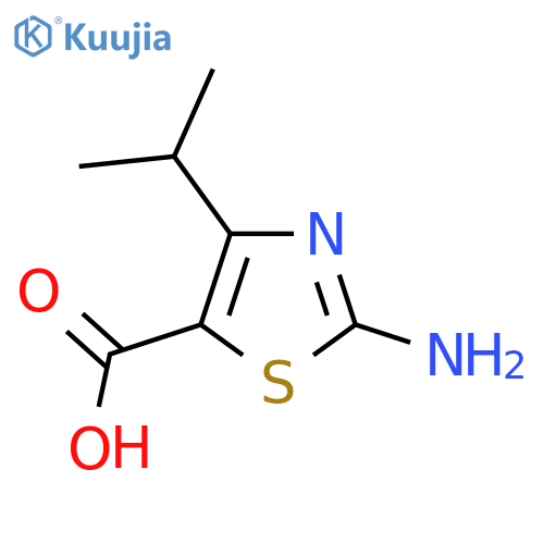2-amino-4-(propan-2-yl)-1,3-thiazole-5-carboxylic acid structure
