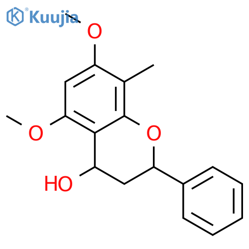 4-hydroxy-5,7-dimethoxy-8-methylflavan structure