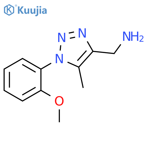 (1-(2-methoxyphenyl)-5-methyl-1H-1,2,3-triazol-4-yl)methanamine structure