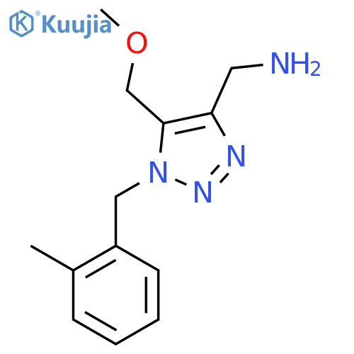 5-(methoxymethyl)-1-(2-methylphenyl)methyl-1H-1,2,3-triazol-4-ylmethanamine structure