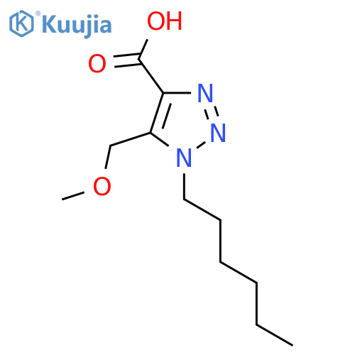 1-hexyl-5-(methoxymethyl)-1H-1,2,3-triazole-4-carboxylic acid structure