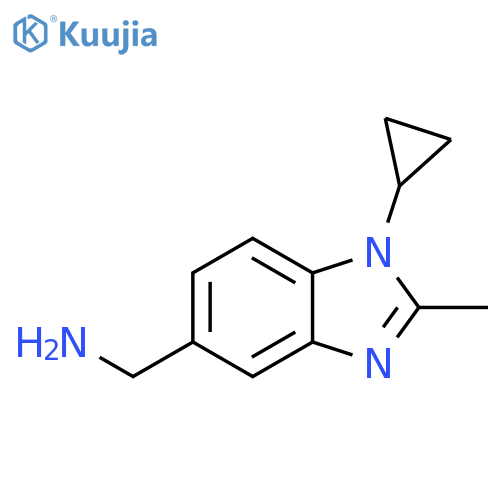 (1-cyclopropyl-2-methyl-1H-benzo[d]imidazol-5-yl)methanamine structure