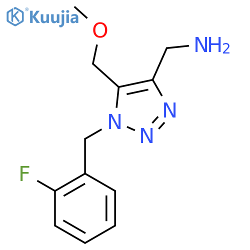 {1-(2-fluorophenyl)methyl-5-(methoxymethyl)-1H-1,2,3-triazol-4-yl}methanamine structure