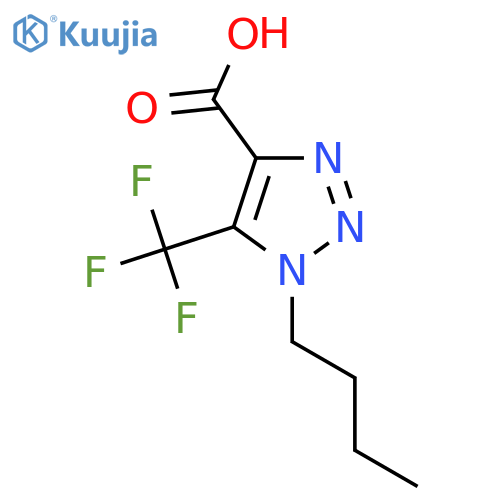1-butyl-5-(trifluoromethyl)-1H-1,2,3-triazole-4-carboxylic acid structure