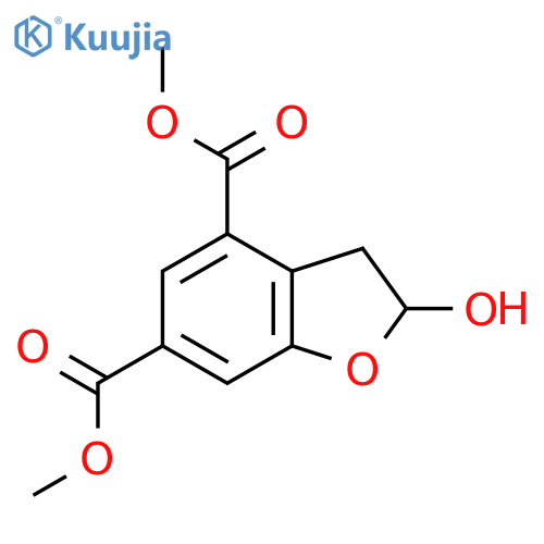 Dimethyl 2-hydroxy-2,3-dihydrobenzofuran-4,6-dicarboxylate structure