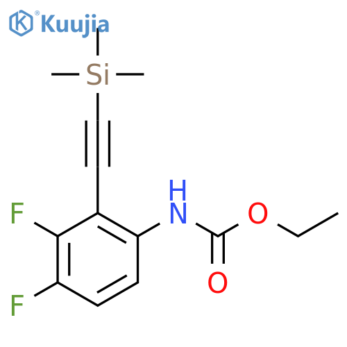 Ethyl (3,4-difluoro-2-((trimethylsilyl)ethynyl)phenyl)carbamate structure