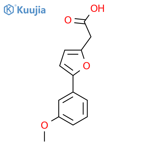 2-5-(3-methoxyphenyl)furan-2-ylacetic acid structure