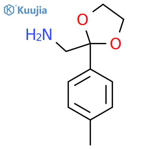 1-[2-(4-Methylphenyl)-1,3-dioxolan-2-yl]methanamine structure