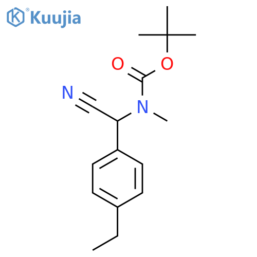 tert-butyl N-cyano(4-ethylphenyl)methyl-N-methylcarbamate structure