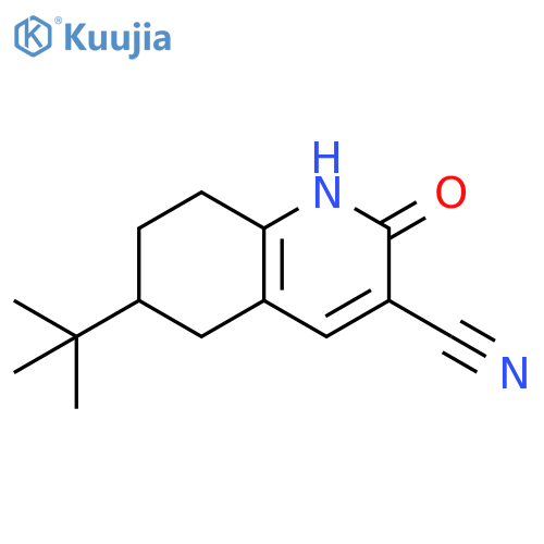 6-tert-butyl-2-oxo-1,2,5,6,7,8-hexahydroquinoline-3-carbonitrile structure