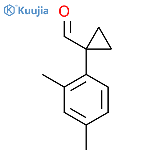 1-(2,4-dimethylphenyl)cyclopropane-1-carbaldehyde structure