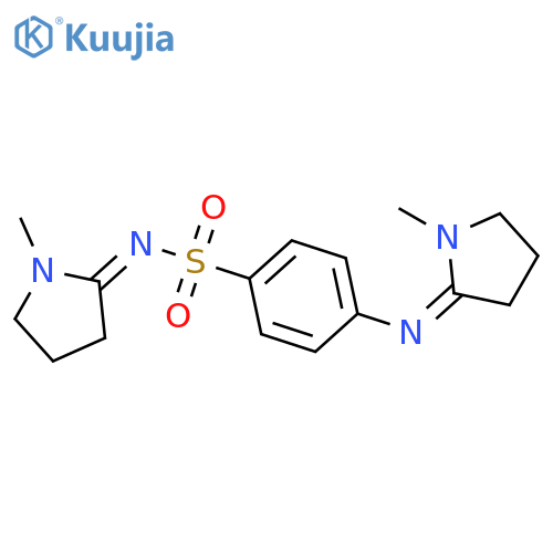 Benzenesulfonamide,N-(1-methyl-2-pyrrolidinylidene)-4-[(1-methyl-2-pyrrolidinylidene)amino]- structure