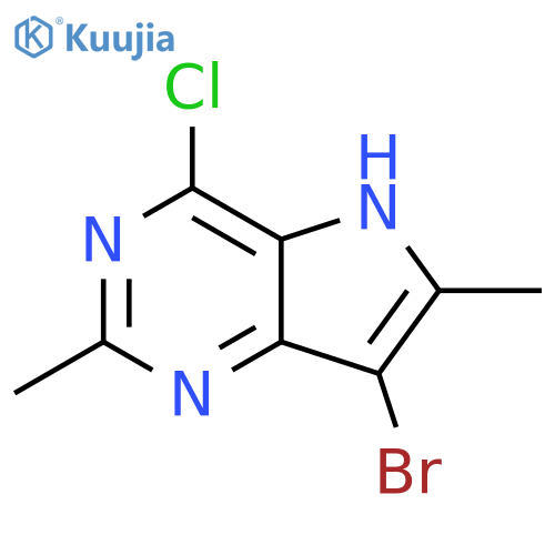 7-bromo-4-chloro-2,6-dimethyl-5H-Pyrrolo[3,2-d]pyrimidine structure