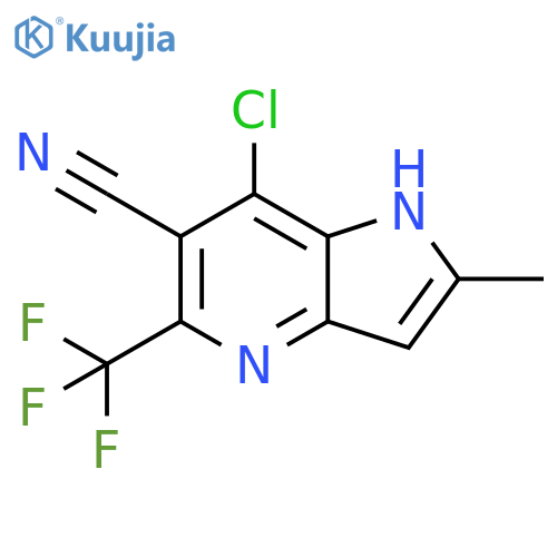 7-chloro-2-Methyl-5-(trifluoroMethyl)-1H-pyrrolo[3,2-b]pyridine-6-carbonitrile structure