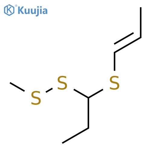 Disulfide, methyl 1-(1-propenylthio)propyl structure