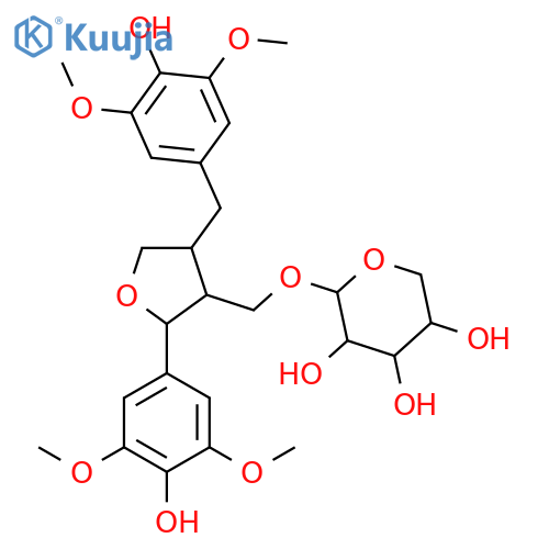 β-D-Xylopyranoside, [(2S,3R,4R)-tetrahydro-2-(4-hydroxy-3,5-dimethoxyphenyl)-4-[(4-hydroxy-3,5-dimethoxyphenyl)methyl]-3-furanyl]methyl structure