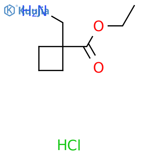 Ethyl 1-(aminomethyl)cyclobutane-1-carboxylate hydrochloride structure