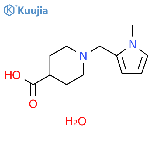 1-[(1-methyl-1H-pyrrol-2-yl)methyl]-4-piperidinecarboxylic acid hydrate structure